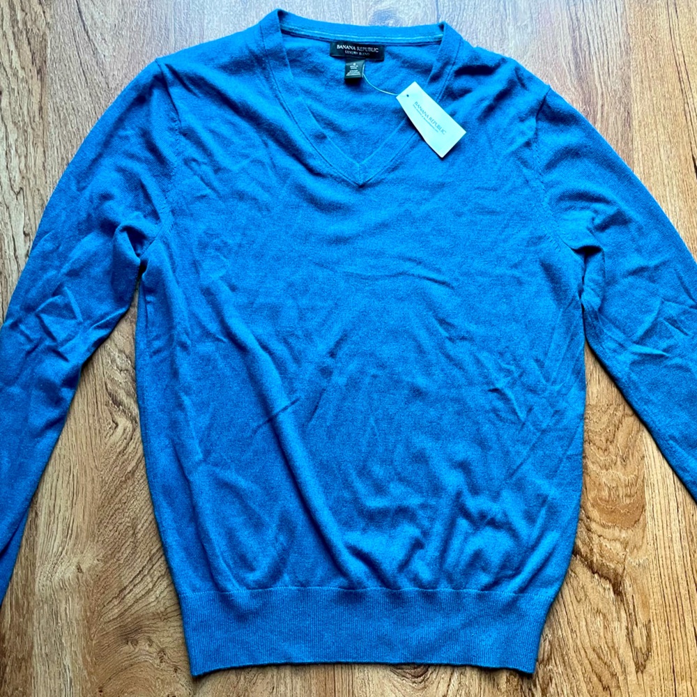 Banana Republic Luxury Blend Blue Sweater